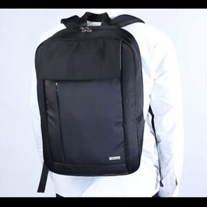 New Slim Lightweight Waterproof Backpack Black
